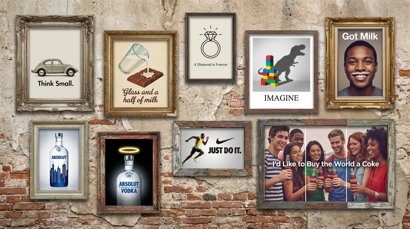 Iconic ad campaigns framed